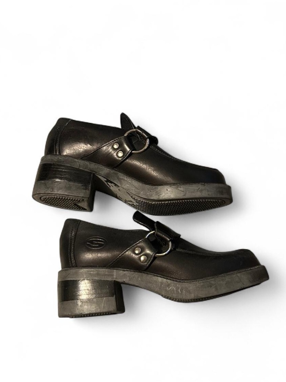 Vintage Sketchers Block Heel Leather Shoes